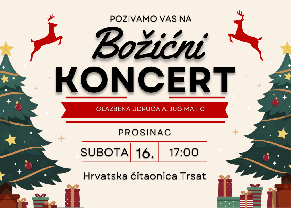 Božićni koncert – 16.&nbsp;prosinac