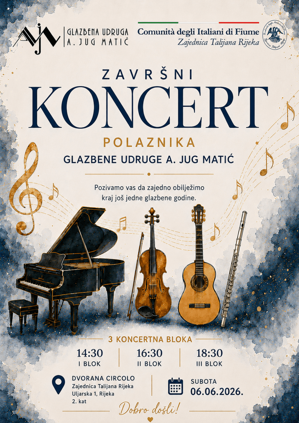 Završni koncert polaznika Glazbene udruge A. Jug Matić